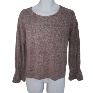 𝅺Lucky Brand Bell Sleeve Boho Office Fall Winter Preppy Sweater - Women's